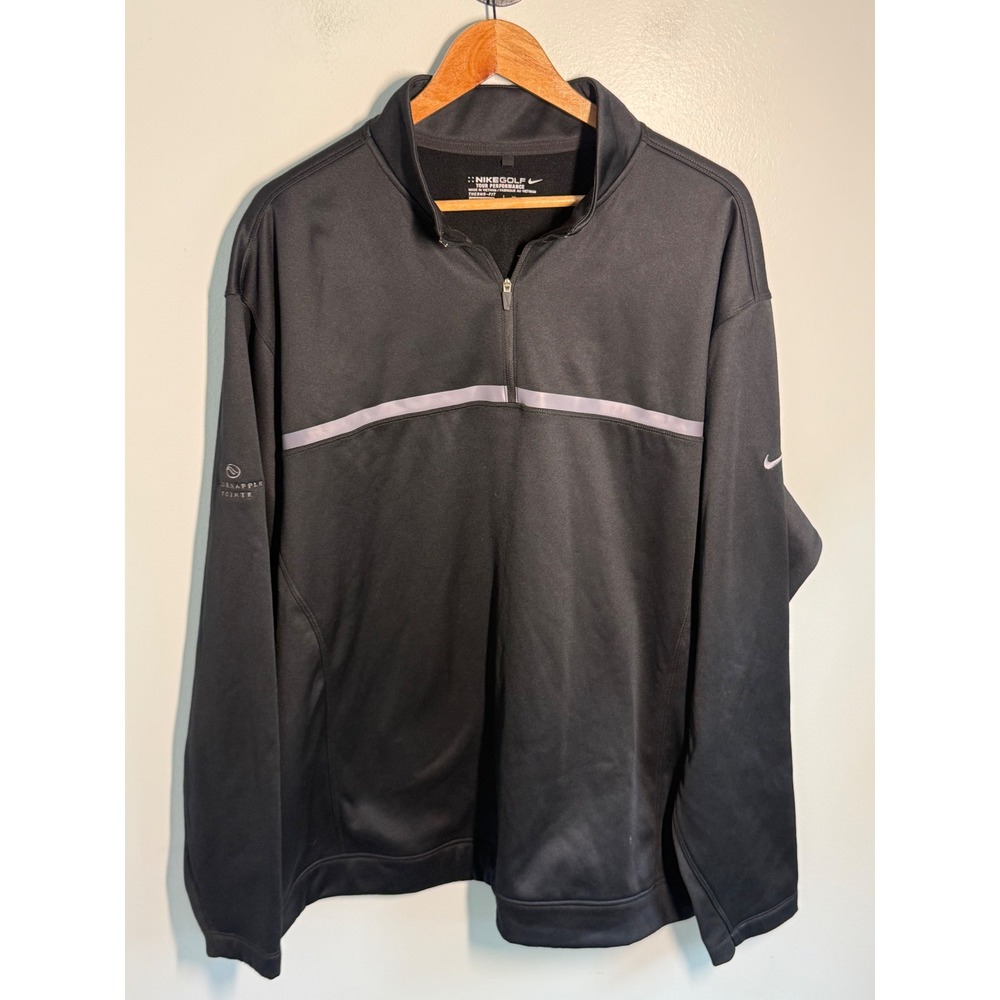Nike Golf Tour Performance Therma-FIT 1/4 Zip Pullover Black Mens XXL Thornapple